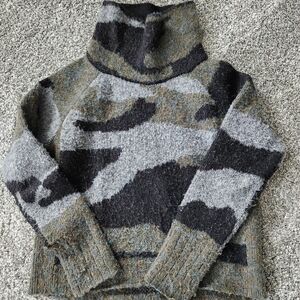 Aqua camo sweater